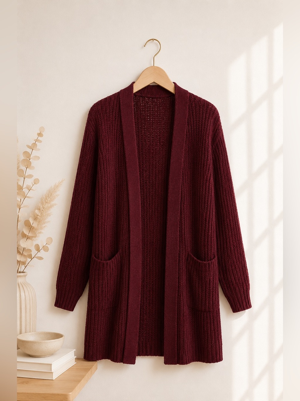 Burgundy cardigan - Picture 2 of 5